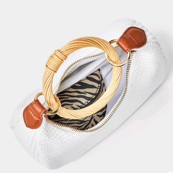 Straw Bracelet Bag - White - BNWT - Picture 4 of 11